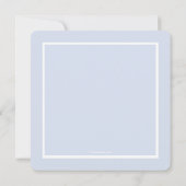 Christening Calligraphie Bleu Photo Invitation (Dos)