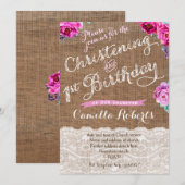 Christening en 1e verjaardag Herfst Kaarten van de (Voorkant / Achterkant)