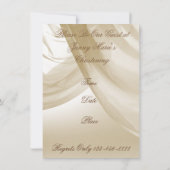Christening Invitation PINK DAMASK Kaart (Achterkant)