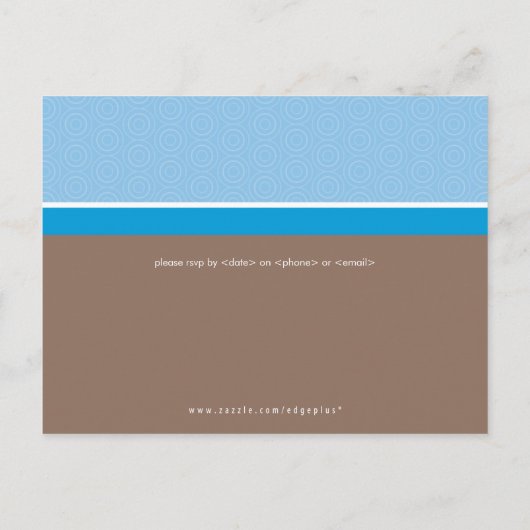 CHRISTENING INVITATION tout simplement super bleu  (Dos)