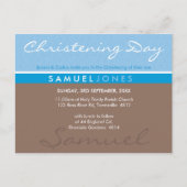 CHRISTENING INVITATION tout simplement super bleu  (Devant)