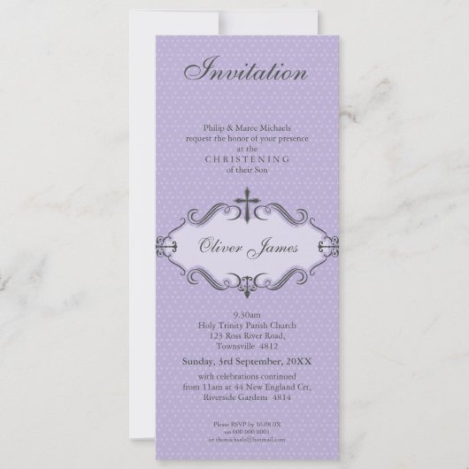 CHRISTENING INVITATIONS :: viva 6P (Devant)