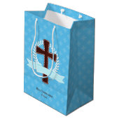 Christening * Kies achtergrondkleur Medium Cadeauzakje (Achterkant Gekanteld)