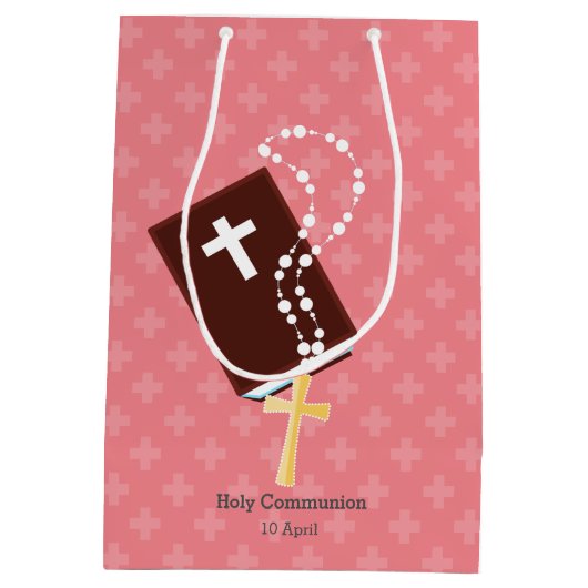 Christening * Kies achtergrondkleur Medium Cadeauzakje (Achterkant)