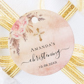Christening pampas roos blush bedankjes labels