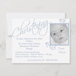 Christening Scroll for Baby Boy Kaart