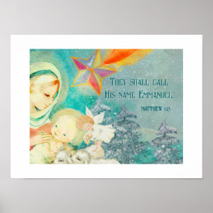 Christian, affiche de Noël basée sur la foi