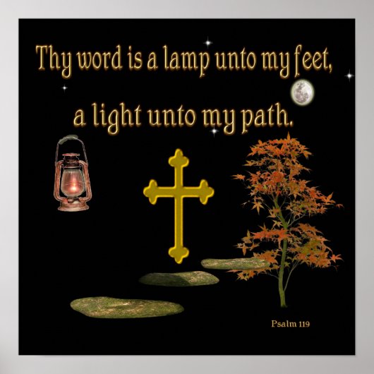 Christian art psalm1:19 poster (Devant)