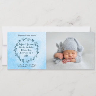 Christian Baby Boy Faire-part de naissance