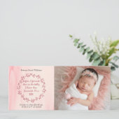 Christian Baby Girl Faire-part de naissance (Debout devant)