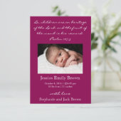 Christian Baby Girl Faire-part de naissance (Debout devant)