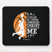 Christian Basketball I Can Do All Things Through C Muismat (Voorkant)