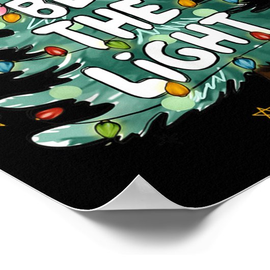 Christian Be The Light Christmas Tree Bible Verse Poster (Hoek)