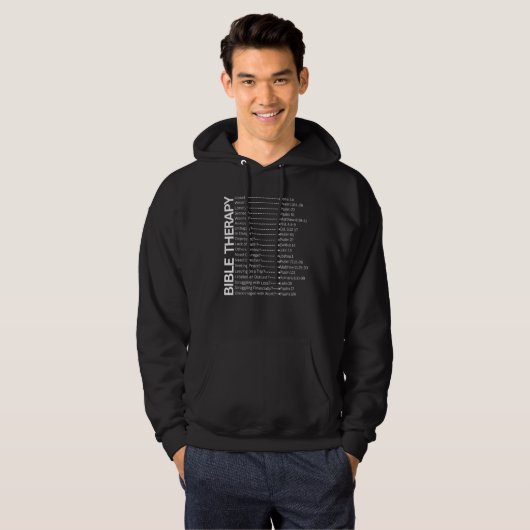 Christian Bible Scripture Therapy Verses For Help Hoodie (Voorkant volledig)