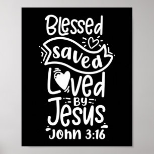 Christian Bible Verse John 3:16 Poster