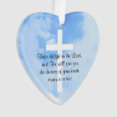 Christian Bleu et blanc Bible Verse Coeur (devant)