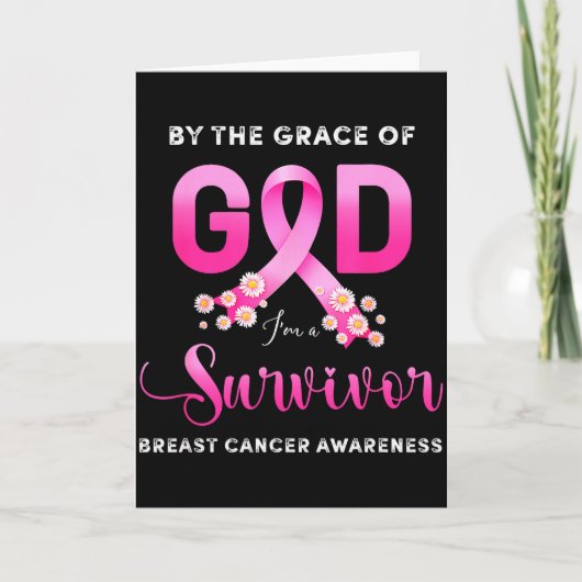 Christian By Grace Of God Survivor Breast Cancer A Kaart (Voorkant)