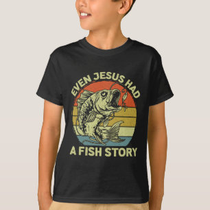 Christian Byss Vissen Zelfs Jezus Had Vis Verhaal T-shirt
