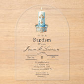 Christian Candle baptism Invitation (Recto)