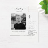 Christian Celebration of life Funeral Prayer Card (Bureau)