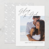 Christian Christmas Calligraphie Carte photo (Devant / Derrière)