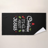 Christian Christmas - It's All About Jesus T-Shirt (Serviette de bain)