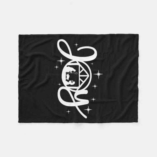 Christian Christmas Joy Jesus Nativity Scene Faith Fleece Deken (Voorkant (Horizontaal))