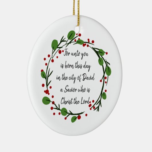 Christian Christmas Scripture Sticker Scripture Keramisch Ornament (Rechts)