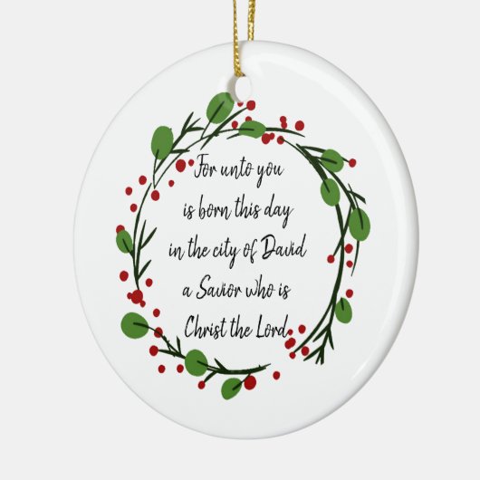 Christian Christmas Scripture Sticker Scripture Keramisch Ornament (Links)