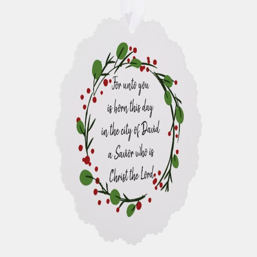 Christian Christmas Scripture Sticker Scripture Ornament Kaart (Rechts)