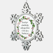 Christian Christmas Scripture Sticker Scripture Tin Sneeuwvlok Ornament (Rechts)