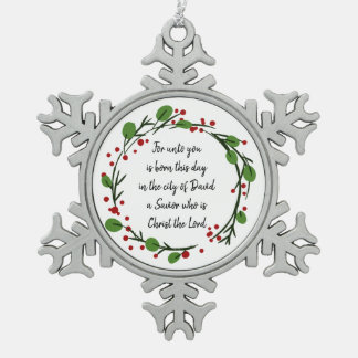 Christian Christmas Scripture Sticker Scripture Tin Sneeuwvlok Ornament