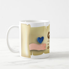 Christian Christmas Thank God blue heart Mug Koffiemok