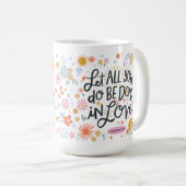 Christian Coffee Mug - Fait dans l'amour (Devant droit)
