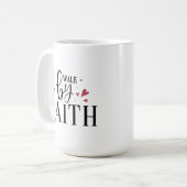 Christian Coffee Mug - Marcher Par La Foi (Devant gauche)