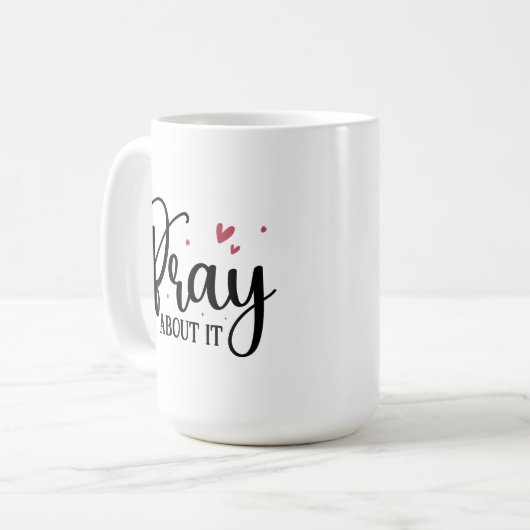 Christian Coffee Mug - Priez À Ce Sujet (Devant gauche)