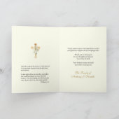 Christian Condolence Merci Croix Lys (Intérieur)