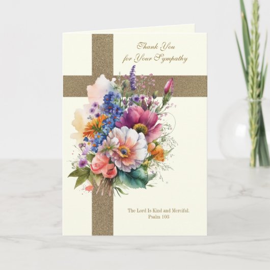 Christian Condolence Merci funéraire (Devant)