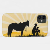 Christian Cowboy iPhone Case (Achterkant (horizontaal))