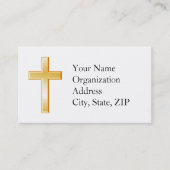 Christian Cross 3,5 po x 2,0 Carte de visite stand (Devant)