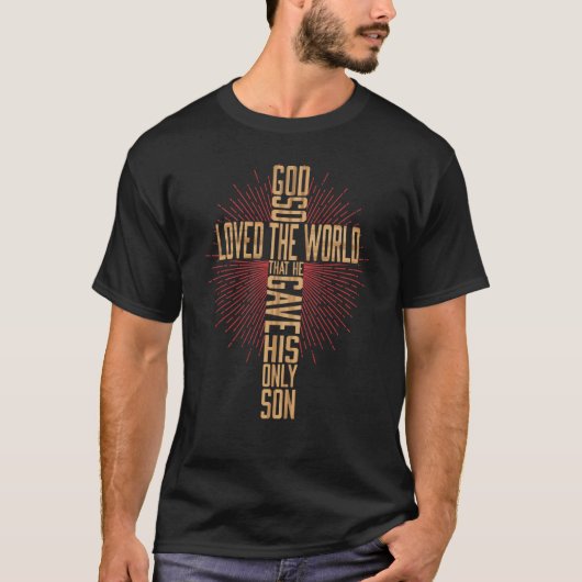 Christian Cross Bible Verse Scripture Faith T-shirt (Voorkant)
