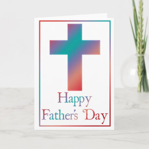 Christian Cross Design 1 Bonne carte Fête des père