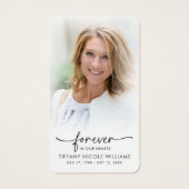 Christian Cross Forever in Our Hearts Prayer Cards (Dos)