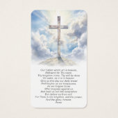 Christian Cross Forever in Our Hearts Prayer Cards (Devant)