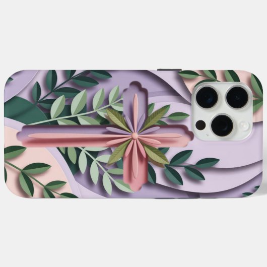 Christian Cross iPhone 16 Pro Coque Ai design (Verso (horizontal))