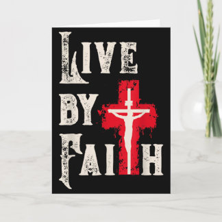 Christian Cross Scripture Live By Faith  Kaart