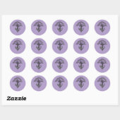 Christian Cross Tree Mountain Heart Sticker (Feuille)