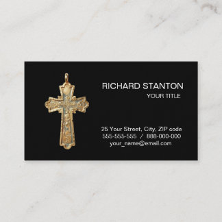 Christian cross visitekaartje