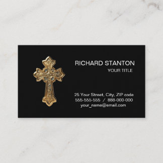 Christian cross visitekaartje