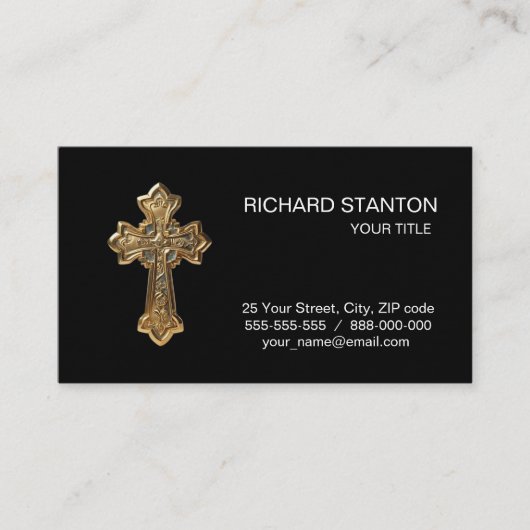 Christian cross visitekaartje (Voorkant)